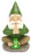 GlitZGlam Nain Zen et Nain Grenouille - Namaste– la tranquillité et la sérénité pour Votre Jardin des fées et Vos Nains de Jardin Un Nain de Jardin Miniature Grand Format de 23,5 cm de Haut