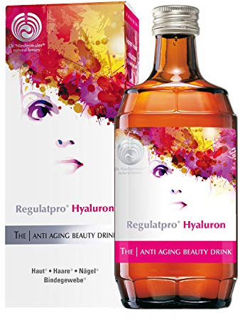 Dr. Niedermaier Regulatpro® Hyaluron I Beauty Drink mit Hyaluronsäure, Vitamin C, Vitamin D, Biotin, Zink und Kupfer I Anti-Aging I Hyaluron zum Trinken I 350ml