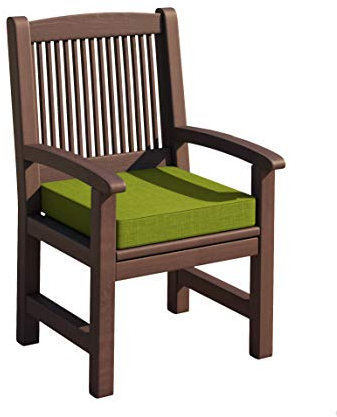 sunnypillow Stuhlkissen mit abnehmbarem Bezug - Auflage mit Haltebändern für Stühle, Bänke - Sitzkissen Outdoor - Stuhlauflage für Haus und Garten - 40 x 40 x 5cm - Sitzkissen für Gartenmöbel Grün