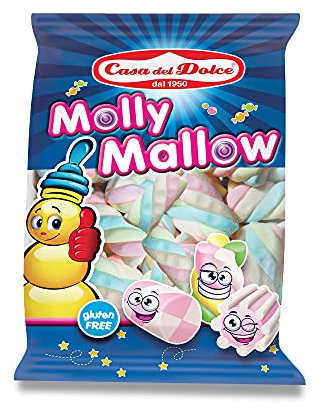CASA DEL DOLCE Busta Cotone Sfuso Twist, Marshmallow Multicolor da 1000 Grammi, Made in Italy, Senza Lattosio, Senza Glutine, Idee Regalo per Compleanni e Feste