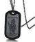 FaithHeart Saint Christophorus Amulett für Herren Damen, Kette mit Schwarzer Silikon Hundemarke Anhänger, Amulett Accessoires für das Fahrer Reisende