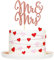 Tortenaufsatz Mr und Mrs, Roségold, Glitzer, Tortendekoration, Mr & Mrs, Cupcake-Topper für Hochzeit, Verlobung, Brautparty, Party, Kuchendekoration
