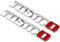 YELVQI Auto Emblem Metall Aufkleber Aufkleber Abzeichen Kennzeichnung für Nissan GT-R, R35, Juke, 370Z, Nismo N Angriff, Nissan Sentra Nismo, Maxima, 2er Pack, Silber (Color : Silver)