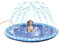 PawHut Splash Pad 150 cm Aspersor de Juegos de Agua con Rociador Tapete de Salpicaduras Piscina de Verano Portátil para Mascotas y Niños Azul