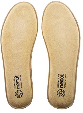 riemot Solette Memory Foam Uomo Donna, Soletta Scarpe per Stivali da Lavoro e Scarpe da Passeggio, Sport Solette per Assorbimento Degli Urti e Ammortizzazione, Comfort, Soffice Donna Marrone EU40
