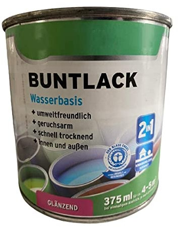 3 x 375 ml Wilckens Buntlack 2in1 Wasserbasis Glänzend 1,125 L Farbwahl, Farbe:RAl 5010 Enzianblau
