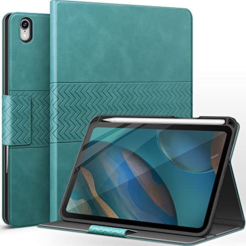 AUAUA Hülle für iPad mini 7 & 6, 8,3 Zoll, Stand Cover mit Stifthalter, Magnetbefestigung, Auto Schlafen/Wachen (Grün)