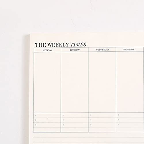 Planificateur hebdomadaire/mensuel - Planificateur de bureau pour repas, menu, rendez-vous, emploi du temps