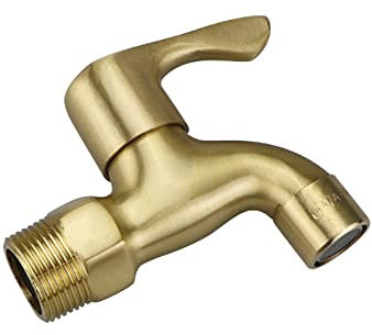 3/4 Zoll Messingschlauch-Endhahn, Gartenhahn-Set für den Außenbereich, Messing-Wasserhahn, Wasserhahn, Wandmontage, Wasserhahn, Waschmaschinenhahn für den Außen- und Innenbereich