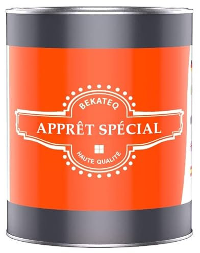 BEKATEQ BK-180 Apprêt 1kg Gris clair I Sous couche sans solvant pour intérieur & extérieur I Primaire d'accrochage antidérapante pour béton, bois, parquet, chape, crépi, pierre naturelle, asphalte