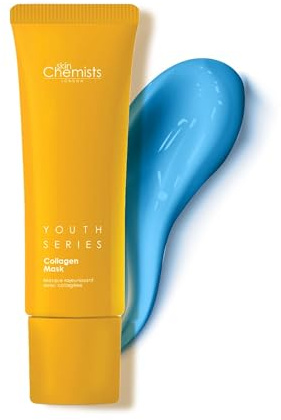 skinChemists Kollagen-Gesichtsmaske, 50 ml, spendet Feuchtigkeit, macht sie weich und pflegt für jugendlichen Glanz – tiefe Hydratation für prallen Teint – ausgleichende und schützende Formel