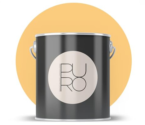 Livingwalls PURO Premium Peinture murale c8004 – Peinture de peintre à très haut pouvoir couvrant – Peinture d'intérieur mate de qualité supérieure Jaune – 1 l