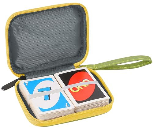 YSAGi UNO Case, Waterproof and Scratch Resistant Card Holder, Playing Card Box Holds up to 150 pcs, UNO Compatible Carrying Case for Outdoor Games or Camping, Green