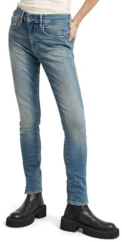 G-STAR RAW Damen Lhana Skinny Split Jeans, Blau (Sun Faded Biscay Blue D24356-D440-G345), 32W / 32L