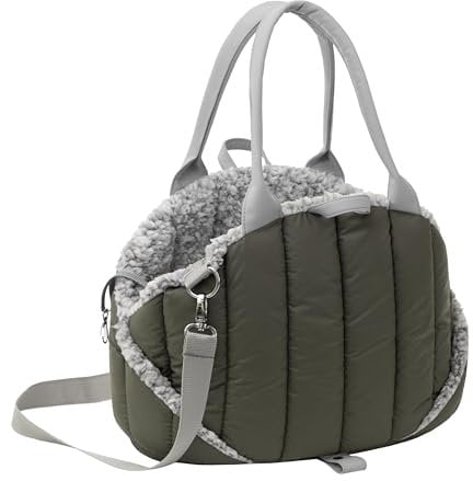 Hundetasche, Tragetuch, Tragetasche, Haustier, Transporttasche, Höhenverstellbar, Hundezubehör, Transportbox, Reise, 47x29x32 cm, Oliv