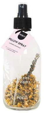 Pineut ® Lavendelspray Kissenspray Kamille 250 ml - Kissennebel - Mach dein eigenes Kissenspray - Lavendelöl - Schlafspray - Originelles Geschenk - Entspannung - Gute Nacht