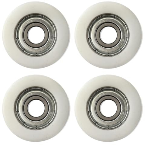 4pcs 8 x 32 x 12mm Roller Idler Bearing Pulley Sliding Conveyor Wheel White 608Z