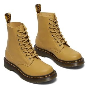Dr. Martens Stivali stringati da donna/Combat Boots Pascal Giallo Pelle liscia, giallo., 37 EU