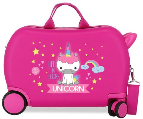 Roll Road Little me Unicorn Valise pour Enfant Rose 45 x 31 x 20 cm Rigide ABS 24,6 l 1,8 kg 4 Roues Bagage Main, Rose, 31 cm x 45 cm x 20 cm, Valise pour Enfant