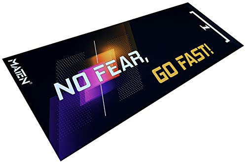 Mat.en Motorradteppich XXL Garage und Paddock Unterbau Teppich: no fear, go fast! 250 x 100 cm