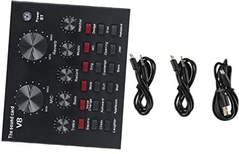 UPKOCH Professionelle Live-soundkarte Externer Audiomixer Usb-soundkarte Für Broadcast Und Ktv Mit Hall-einstellungen Und Elektronischen Klangfarben Kompatibel Mit Mobiltelefonen Computer
