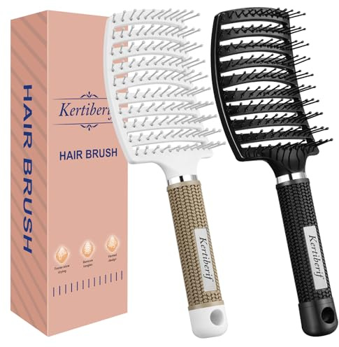 Kertiberif Hair Brush for Wet & Dry Hair, Detangler Brush for Women & Men
