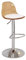 Stehhocker Höhenverstellbar 360° Schwenkbar Barhocker mit Lehne und Fußstütze Barhocker aus Acryl mit Standfuß, Design Bistrohocker Hoch Barhocker Gepolstert(Gold)
