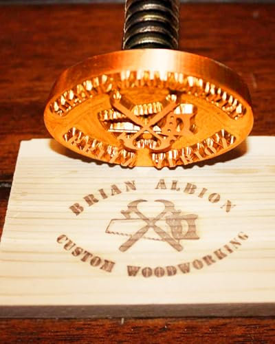 Brandeisen für Holz, personalisiertes Logo, Holzbrandeisen mit Griff, 5,08 cm