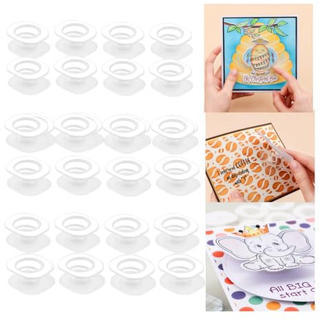 OTCRAFT Mini-Action-Wackel-Set, selbstklebende Federn, kleine Wobbler, für Kartenherstellung, Scrapbooking, Kunstprojekte, Handarbeit, Scrapbooking, Verzierungen, 2 x 1,7 x 0,8 cm, 30 Stück