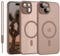 YUANDMI iPhone 14 Hülle mit MagSafe, Hanyhülle iPhone 14 Magnetisch Matte Touch Kameraschutz, Anti-Gelb rutschfest Kratzfest Schutz Stoßfest Hülle für iPhone 14 Braun