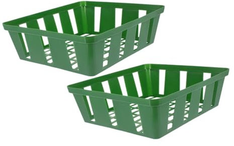 TINEASUR 2 Pz Vaso per Piantare Cestini Cestini Vasi Fioriera Piante per Piantare Cesto Vivaio Cesto per Piante Giardino Vivaio Cesto Succulente Piantare Contenitore Verde Pp