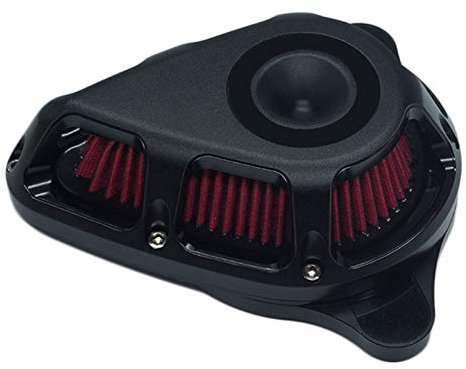 Pexorine Kit de Nettoyage d'admission CNC Rotatif Multi-Angle, Filtre à air en Aluminium Noir, for Harley, Sportster XL 883 XL 1200 2007 – 2020, Montage A Filtre d'admission Moto