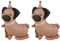 2 Stück Hund Ballons Mops Luftballon Tier Geburtstag Ballon Welpen Folienballon Happy Birthday Deko Folienballon für Kinder Geburtstag Junge Mädchen Party Deko Haustiere Thema Party Deko