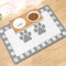 Mavicen Pet Feeding Mat - 30 * 50cm Absorbent Dog Bowls, Anti-Slip Spill Proof Cat Dog Feeding Mats for Food and Water, Easy to Clean Pet Bowl Placemat for Floors, Waterproof, Light Grey