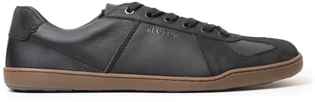 Blusun Lässiger Sneaker/Barfußschuhe in Schwarz Leder BLSN-200M