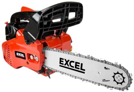 25cc Heavy Duty Petrol Chainsaw 12 Bar 30cm Cut 2-Stroke Easy-Starting Wood Saw