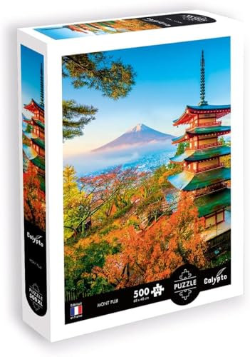 Calypto 3907352 Mount Fuji, 500 Teile XL-Puzzle mit Soft-Touch, große Puzzleteile mit samtiger Oberfläche, für Erwachsene und Kinder ab 8 Jahren, Japan, Nachauflage