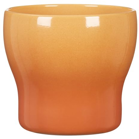Scheurich Fun Fiesta Blumentopf aus Keramik, Orange, Ø 17,3 cm, H 15,7 cm