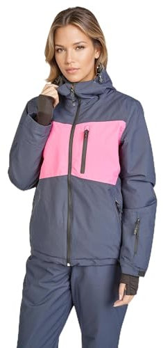Weichers Skianzug Gr.M-XXL Damen Skijacke Skihose Schneeanzug Pants mit Kapuze Winddicht Wasserdicht Skifahren Schnee (06, XL)