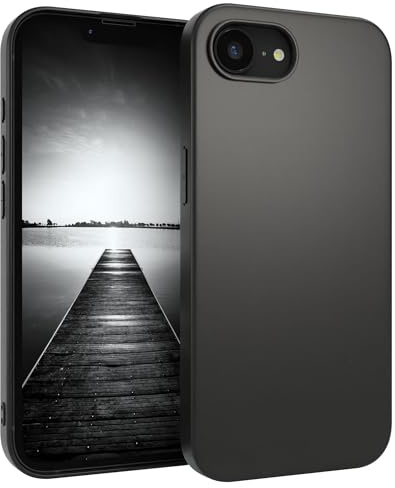 EAZY CASE - Handyhülle Silikon kompatibel mit iPhone 16e - stoßfeste Schutzhülle dünne Handyhülle für iPhone 16e Hülle Fallschutz leichtes Cover schlankes Silicone Case in Schwarz