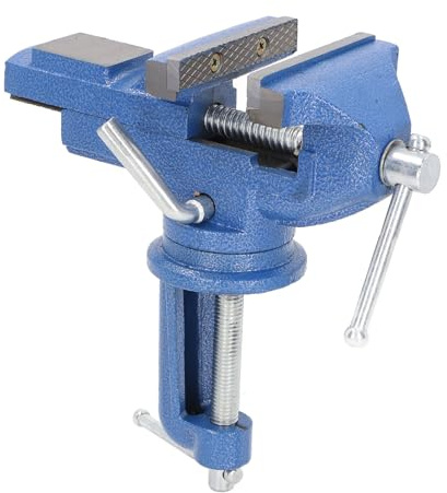 Schraubstock, robust, 80 mm Backe, hohe Härte, 360-Grad-Drehung, universeller Tischschraubstock für Holzbearbeitung, Metallbearbeitung, Schmieden von C45-Stahl, langlebig,