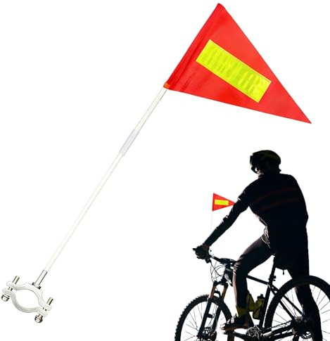 Banderas para Quad con mástil | Bandera impermeable ajustable resistente al desgarro con hampe, accesorios de seguridad para ciclismo, para adultos, al aire libre, senderismo, supervivencia, bicicleta