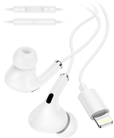 Wired Lightning Ear Buds for iPhone 14 13, Apple Pods Headphones Earphones | i Phone 14+ 14Pro 13 12 11 Pro Max Plus Lightening Connector, Ear phones with Microphone Lighting Air Pods Airpods