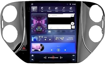 Radio para Coche para Volkswagen para Tiguan 1 NF (2007-2016) con CarPlay, navegación GPS y Multimedia(8-128GB Camera)