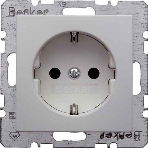 BERKER Steckdose SCHUKO 47438989 polarweiss glaenzend (5 Stück Steckdose)