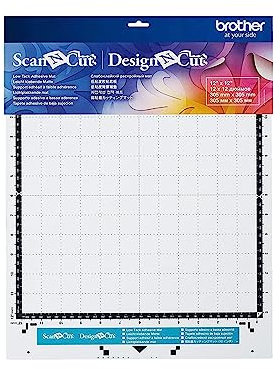 Brother ScanNCut Mat CAMATLOW12, 12 x 12 Klebstoffarm, Kunststoff, Verwendung Schneidemaschinen, One Size