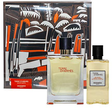 Terre DHermes by Hermes for Men - 2 Pc Gift Set 3.3oz EDT Spray, 2.7oz Hair and Body Shower Gel