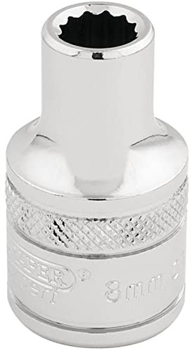 Draper 33038 1/2 Square Drive 12 Point Socket, 8mm Size