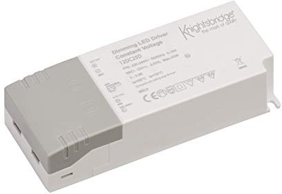 Knightsbridge IP20 12V 25W DC Dimmable LED Driver - Constant Voltage, White