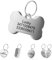 LYL Targhetta d’identificazione per Animali Domestici, in Acciaio Inox, Incisione Personalizzata Fronte/Retro, per Gatto e Cane, Forme Diverse (L, Osso)